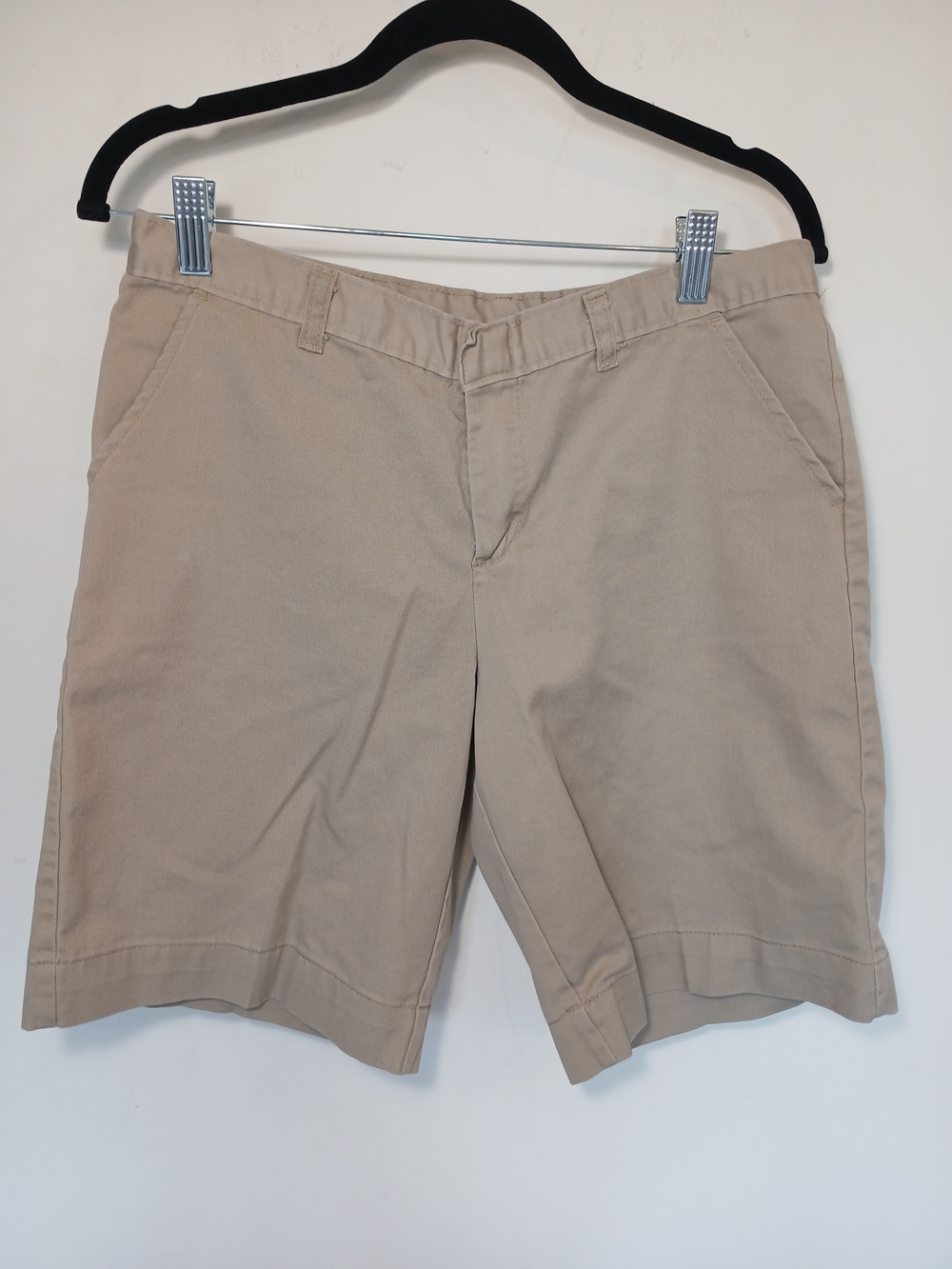 Dickies Men's Beige Flat-Front Chino Shorts